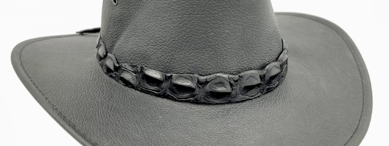 Jacaru Crocodile pásek na klobouk Black