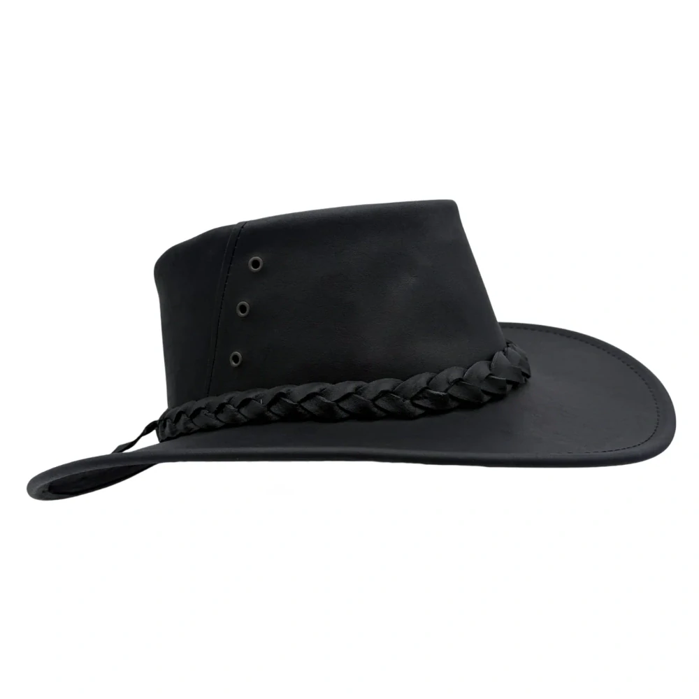 Jacaru Capricorn Black australský kožený klobouk
