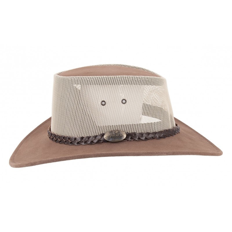 Jacaru Summer Breeze Mushroom australský kožený klobouk