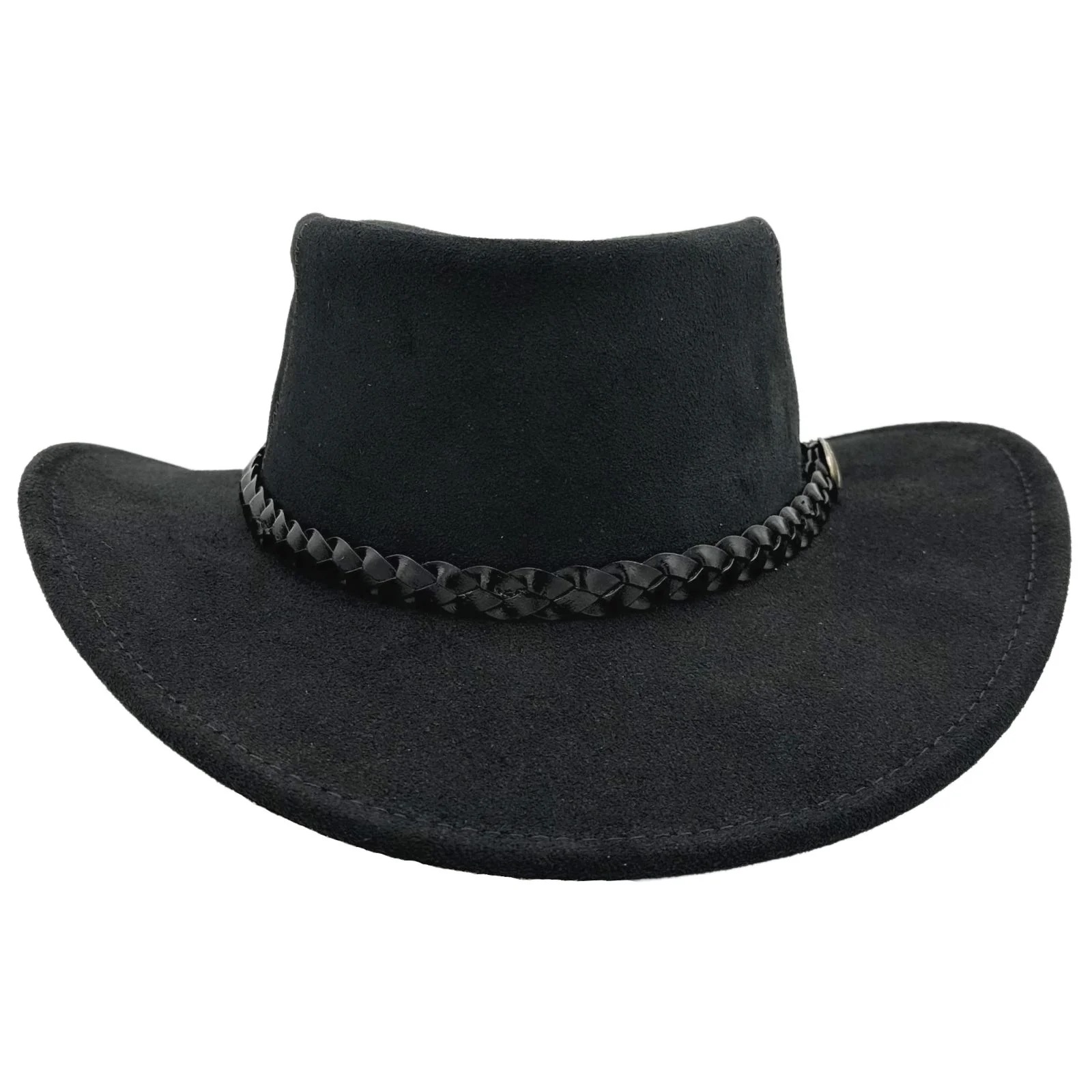 Jacaru Kookaburra Black australský kožený klobouk