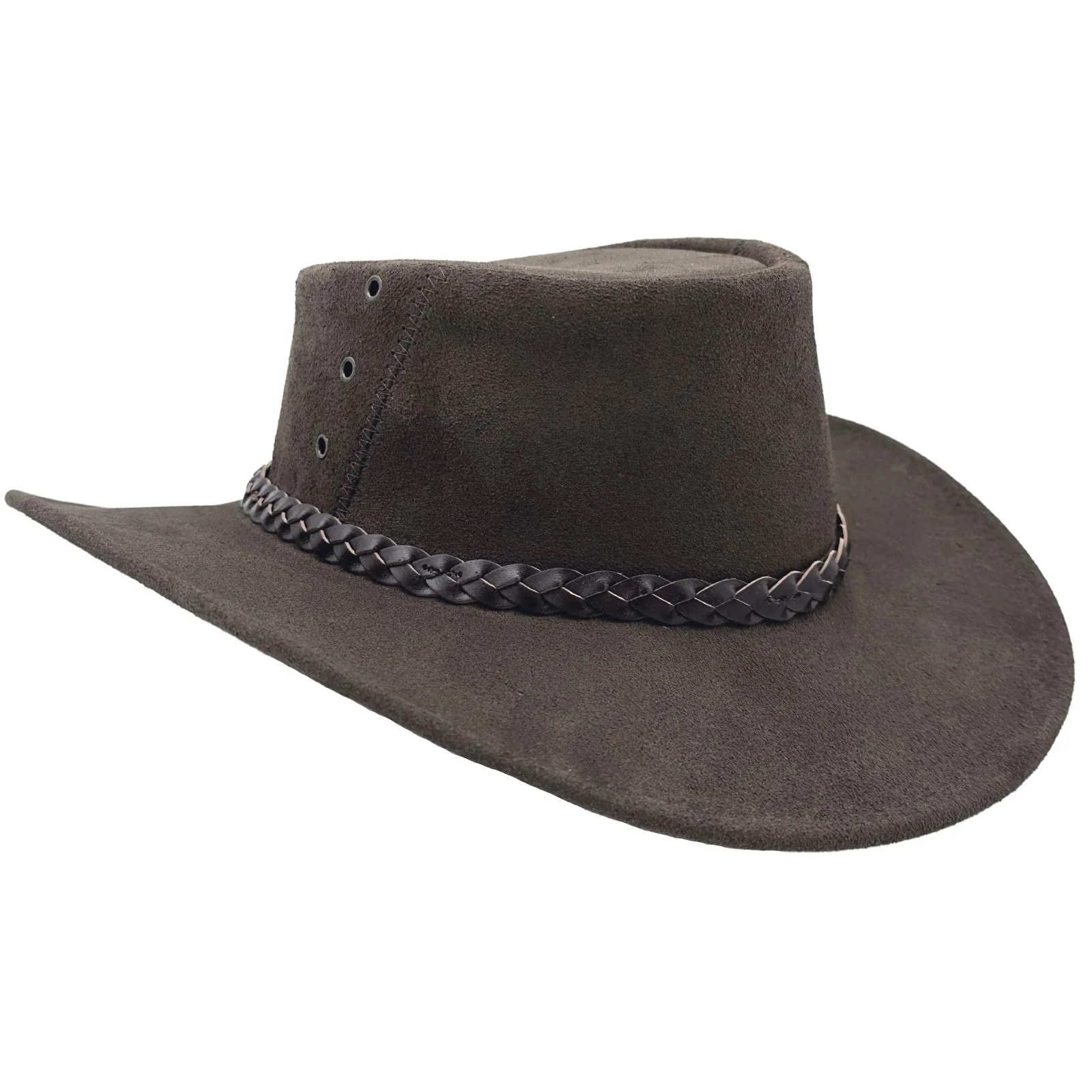 Jacaru Kookaburra Brown australský kožený klobouk