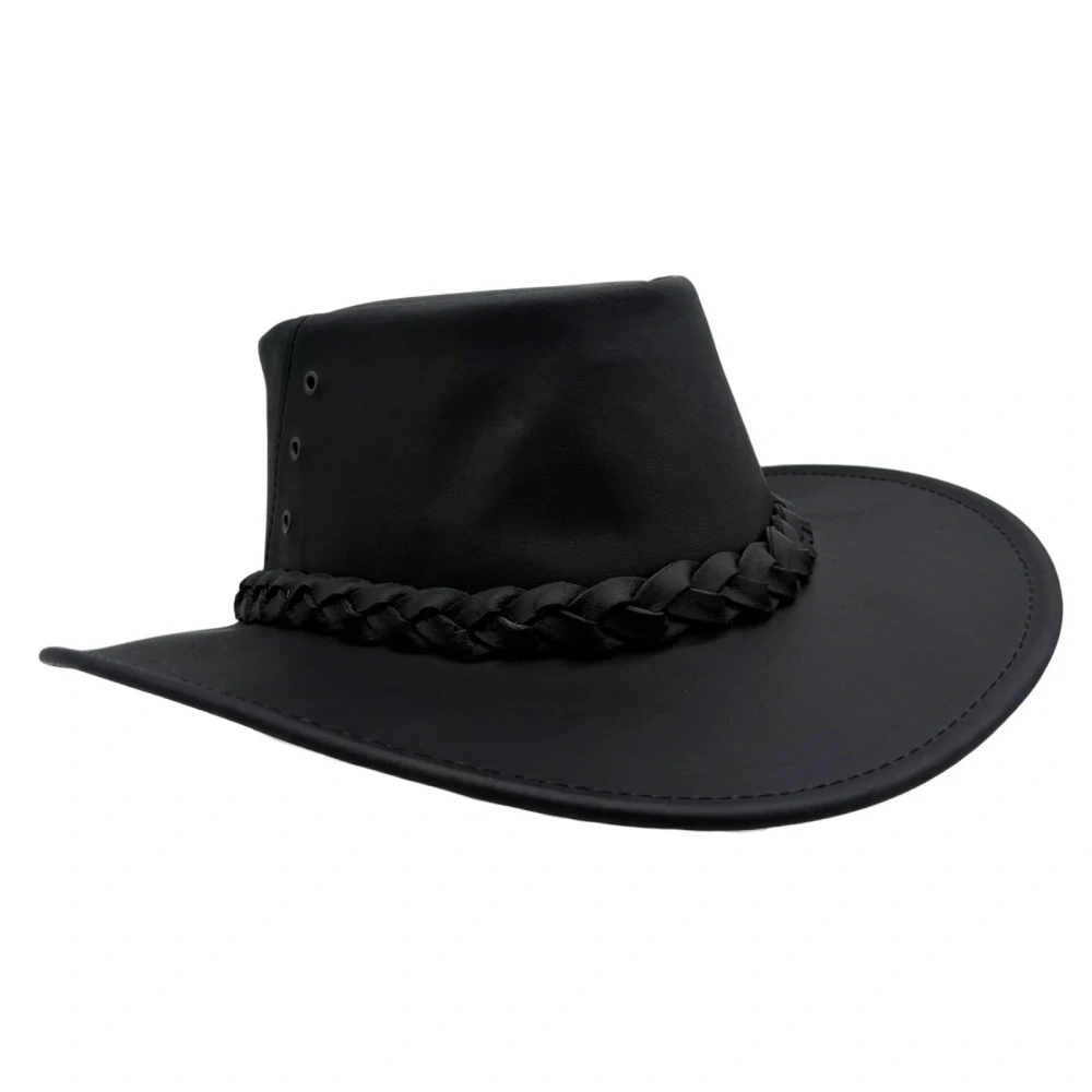 Jacaru Capricorn Black australský kožený klobouk