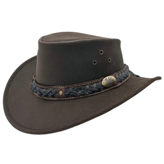 Jacaru Bush Tucker Brown australský kožený klobouk