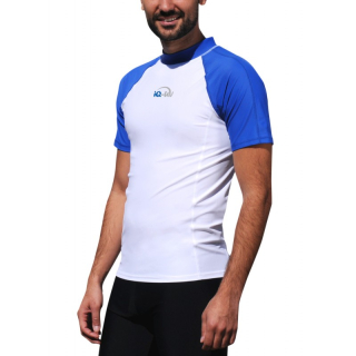 Pánské sportovní UV tričko Aqua bílé - modré