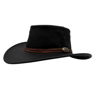 Jacaru Capricorn Black australský kožený klobouk