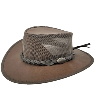 Jacaru Roo Koolaroo Brown australský kožený klobouk