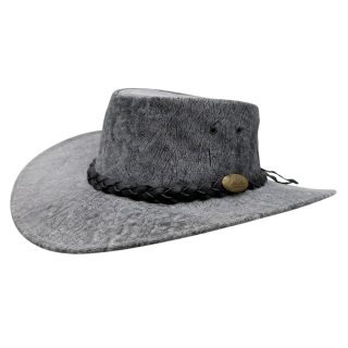 Jacaru Roo Stonewash Grey australský kožený klobouk