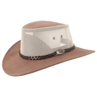 Jacaru Summer Breeze Mushroom australský kožený klobouk